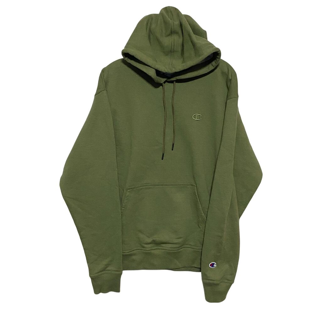 Champion Embroidered Logo Hoodie Sweatshirt Mens M Athleisure Activewear Comfort
